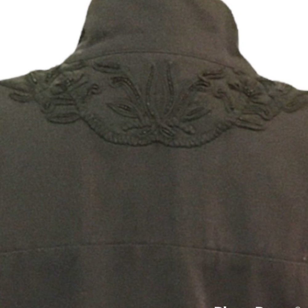 LOVE SAM Anthropologie Olive
Travis Cargo Beaded Embroidered
military Jacket - Picture 5 of 8